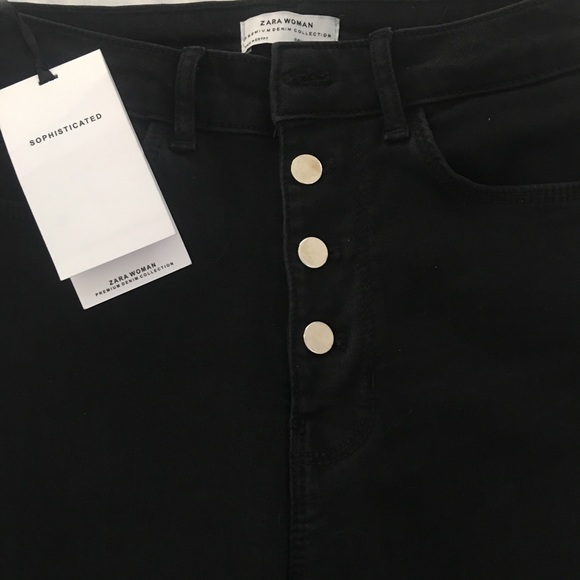 Zara Denim - Zara Woman Premium Denim High-Waisted Button Front